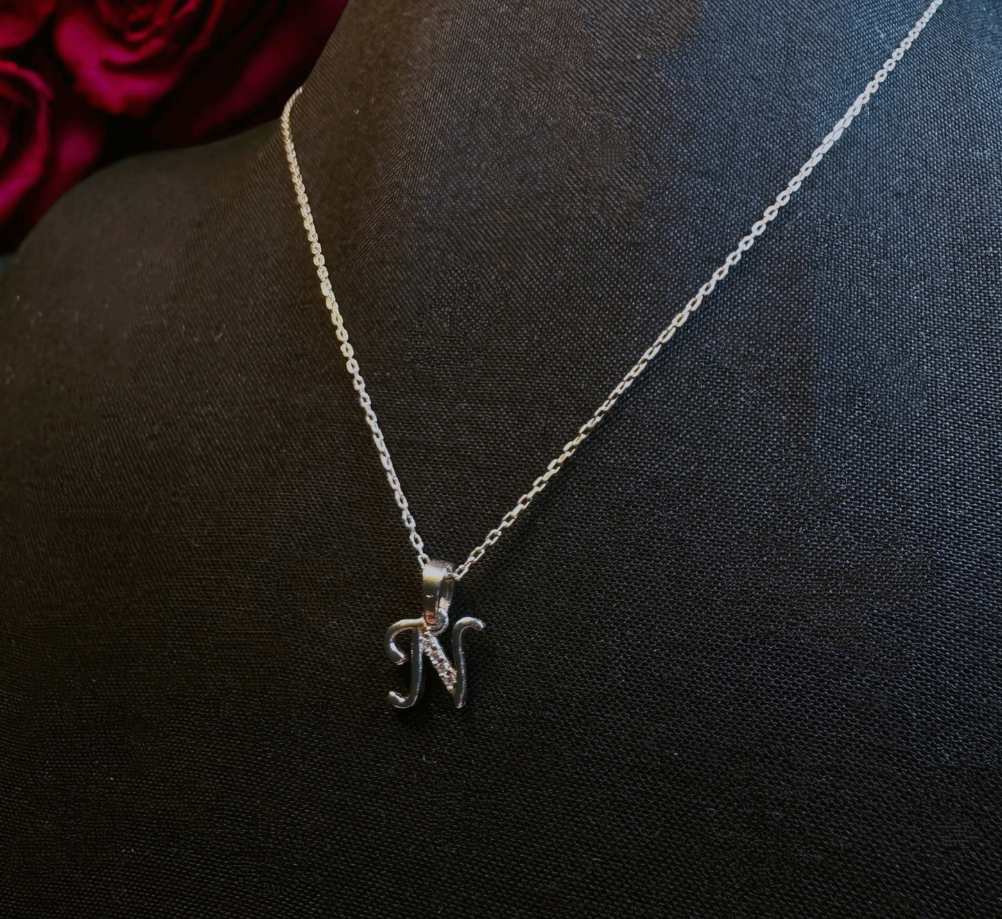 925 Ayar Gümüş Zirkon Taşlı Harf Kolye