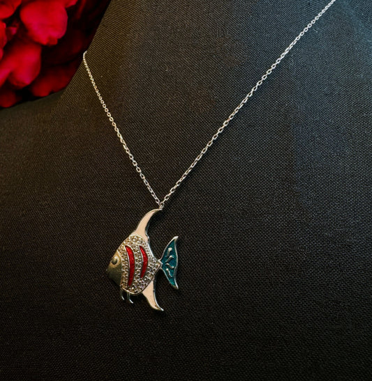 925 Ayar Gümüş Balık Kolye