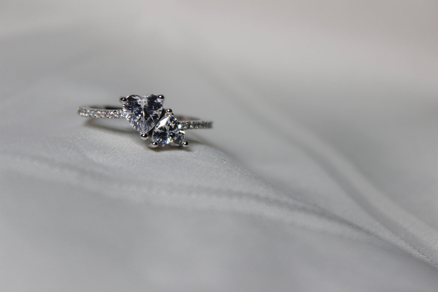 925 Ayar Gümüş Kalpli Yüzük