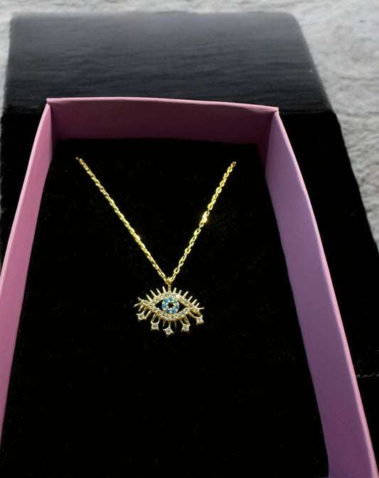 925 Ayar Gümüş Göz Kolye